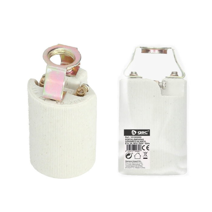 GSC Evolution Porte-lampe en céramique E14 Blanc GSC Evolution Porte-lampe en céramique E14 Blanc