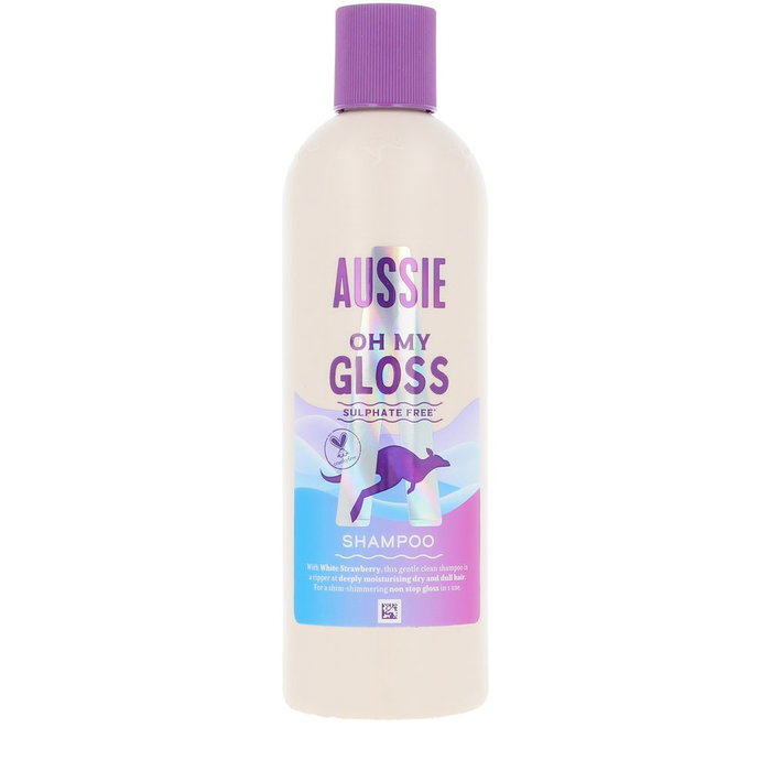 Aussie Shampoing Hydratant Oh My Gloss 200 ml - Sans Sulfates, Pour Brillance et Douceur, Formule Végétalienne