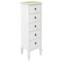 Home Deco Factory Commode avec 5 tiroirs série Victoria blanche