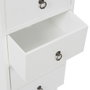 Home Deco Factory Commode avec 5 tiroirs série Victoria blanche