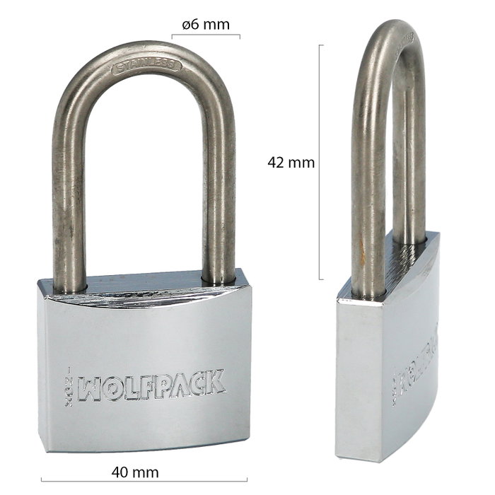 WOLFPACK LINEA PROFESIONAL Cadenas Inoxidable Arco Normal 40mm