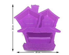 atosa Récipient thématique en forme de maison pourpre Halloween
