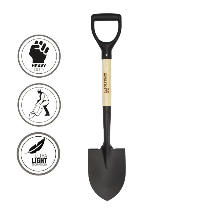 WOLFPACK LINEA PROFESIONAL Petite Pelle avec Manche en Bois et Anille, 75 cm