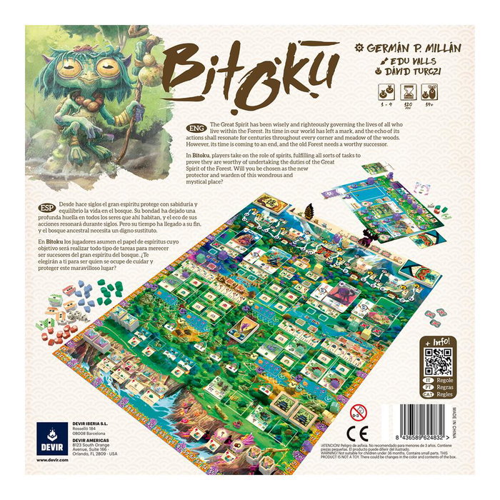 Devir Bitoku Jeu de Société - Eurogame Stratégique pour 1 à 4 Joueurs, 120 minutes, à partir de 14 ans