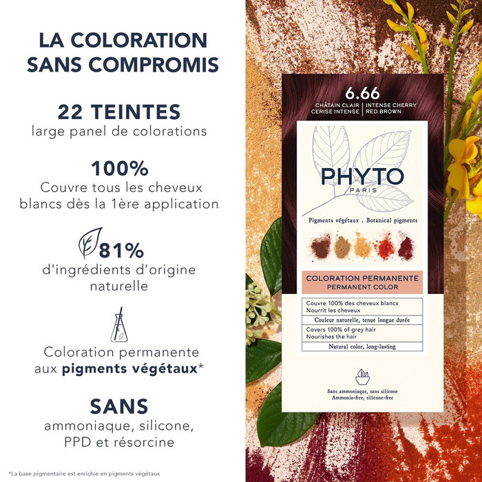 Phyto PHYTOCOLOR 6.66 Brun Cerise Clair Intense