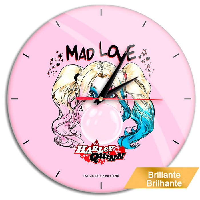ERT GROUP - Horloge murale Harley Quinn Suicide Squad DC Comics avec cadran brillant, diamètre 30.5 cm, mécanisme silencieux, alimentation par pile AA ERT GROUP - Horloge murale Harley Quinn Suicide Squad DC Comics avec cadran brillant, diamètre 30.5 cm, mécanisme silencieux, alimentation par pile AA
