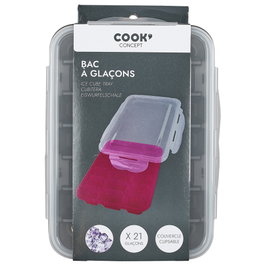 Cook Concept Moule 21 Glaçons avec Couvercle