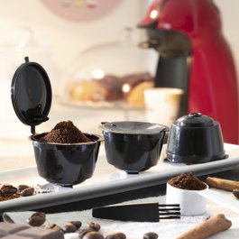 InnovaGoods Jeu de 3 Capsules à Café Réutilisables Redol