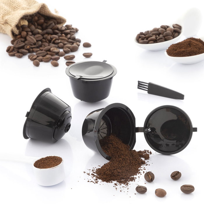 InnovaGoods Jeu de 3 Capsules à Café Réutilisables Redol InnovaGoods Jeu de 3 Capsules à Café Réutilisables Redol