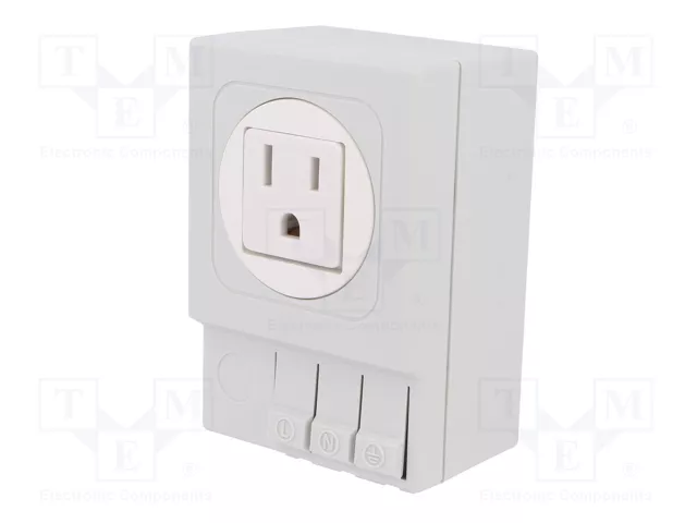 STEGO Prise simple 120V AC 15A pour rail DIN
