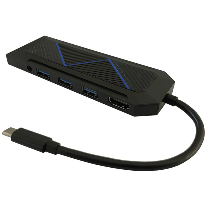 LC-Power LC-HUB-C-MULTI-6-RGB Hub USB-C Noir