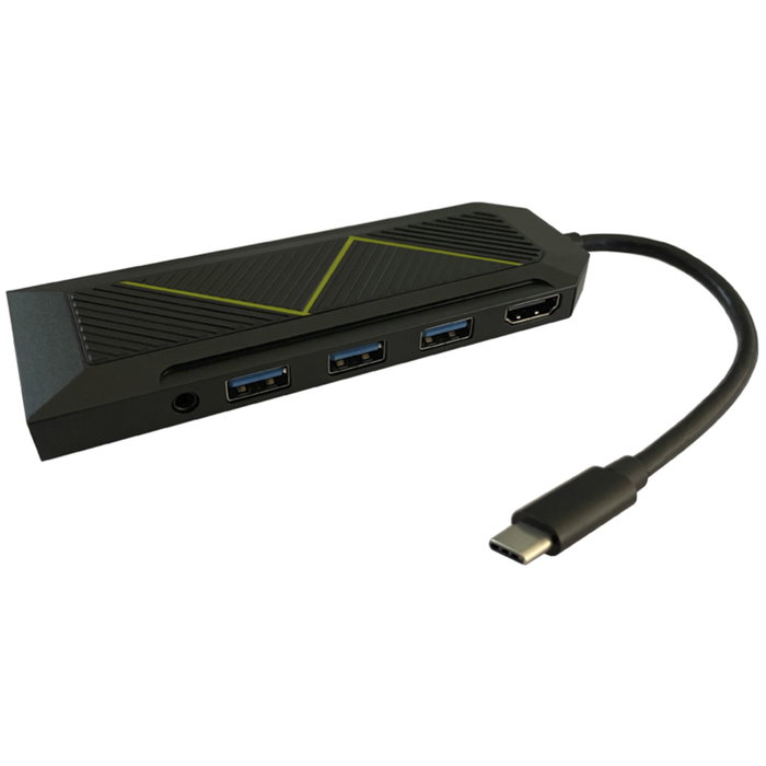 LC-Power LC-HUB-C-MULTI-6-RGB Hub USB-C Noir