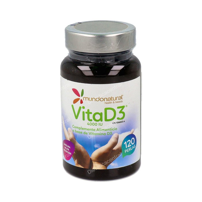 MUNDO NATURAL Vitamine D3 4000 UI, 120 perles MUNDO NATURAL Vitamine D3 4000 UI, 120 perles
