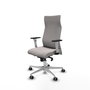 Piqueras Y Crespo Sillón Albacete blanc avec mécanisme synchrone et base aluminium