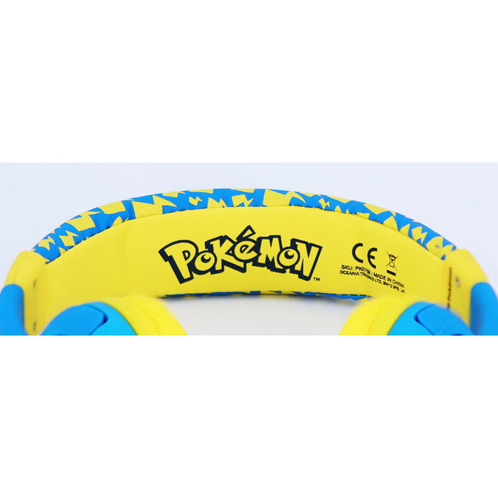 Pokemon - Casque audio pour enfants Pikachu, volume limité 85 dB, diademe ajustable et rembourrée, jack 3.5mm, pour 3-7 ans