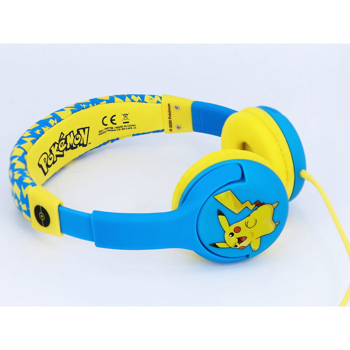Pokemon - Casque audio pour enfants Pikachu, volume limité 85 dB, diademe ajustable et rembourrée, jack 3.5mm, pour 3-7 ans