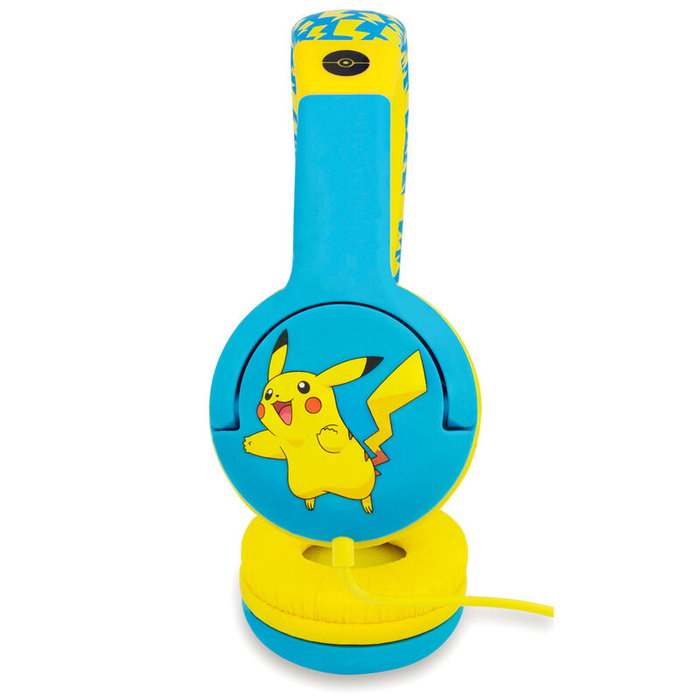 Pokemon - Casque audio pour enfants Pikachu, volume limité 85 dB, diademe ajustable et rembourrée, jack 3.5mm, pour 3-7 ans