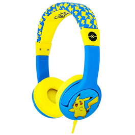 Pokemon - Casque audio pour enfants Pikachu, volume limité 85 dB, diademe ajustable et rembourrée, jack 3.5mm, pour 3-7 ans