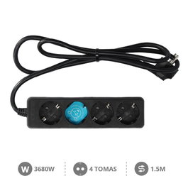 GSC Evolution Multiprise Série Estándar 4T 3x1.5mm 1,5m Noir