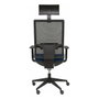 Piqueras y Crespo Chaise de bureau Horna, mécanisme synchro, bleu marine et noir