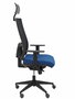 Piqueras y Crespo Chaise de bureau Horna, mécanisme synchro, bleu marine et noir