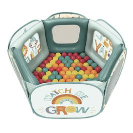 Fisher-Price Piscine Gonflable pour Bébé avec 100 Balles - Parc de Jeux 2 en 1 Pop-Up et Gonflable - Age Recommandé : +6 Mois