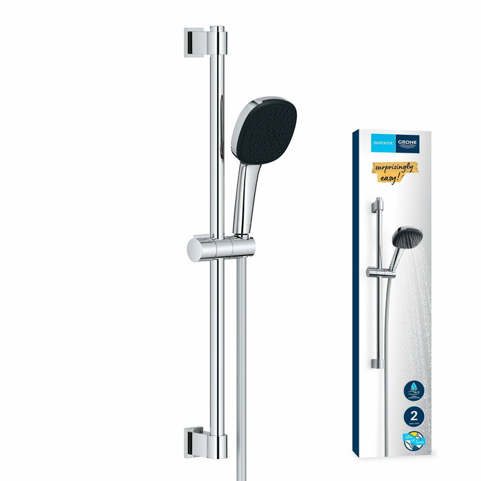Grohe Vitalio Comfort 110 Ensemble de douche 2 jets avec barre 60 cm et flexible 1,75 m