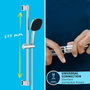Grohe Vitalio Comfort 110 Ensemble de douche 2 jets avec barre 60 cm et flexible 1,75 m
