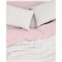 Parure de lit King Size Rose 100% coton renforcé, 1 housse de couette 240 x 220 cm + 2 taies d'oreiller 60 x 60 cm