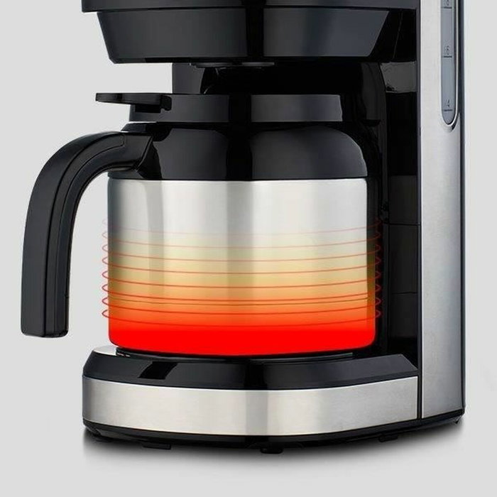 Medion Cafetière Filtre Digitale Isotherme Silver 900W 1,2L Medion Cafetière Filtre Digitale Isotherme Silver 900W 1,2L