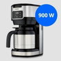 Medion Cafetière Filtre Digitale Isotherme Silver 900W 1,2L
