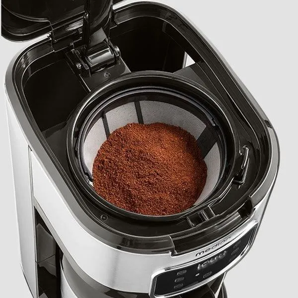 Medion Cafetière Filtre Digitale Isotherme - 900W - 1,2L - Argent - Capacité 10 tasses Medion Cafetière Filtre Digitale Isotherme - 900W - 1,2L - Argent - Capacité 10 tasses