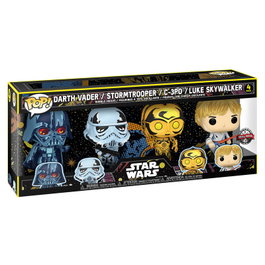 FUNKO Blister 4 figurines POP Star Wars Exclusive