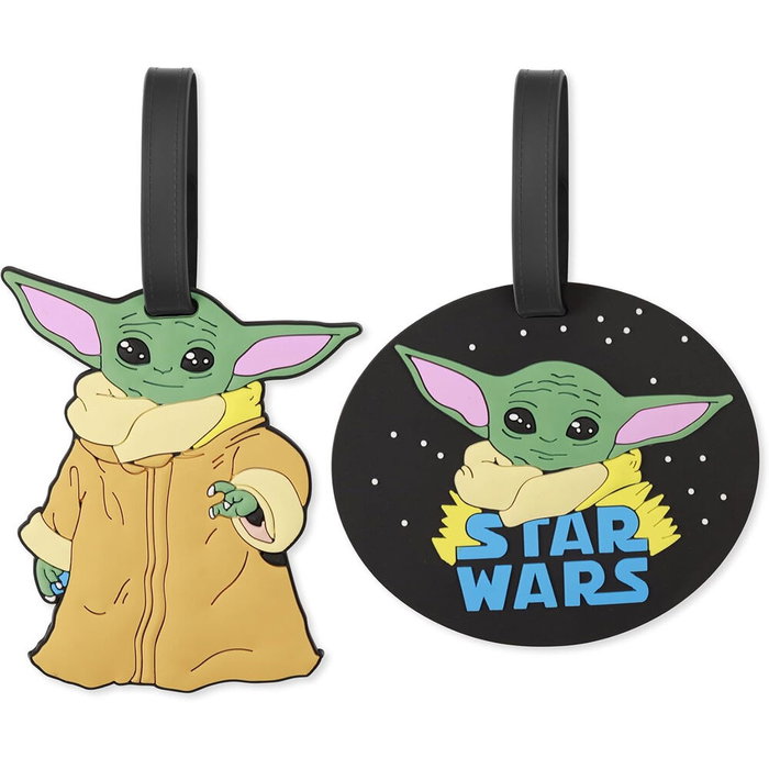 PEERS HARDY Set de 2 Étiquettes de Bagage en Silicone Grogu The Child The Mandalorian Star Wars
