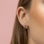 PEERS HARDY Set de 3 paires de boucles d'oreilles La Petite Sirène Disney - Pierres violettes, coquillage violet et motif doré d'Ariel
