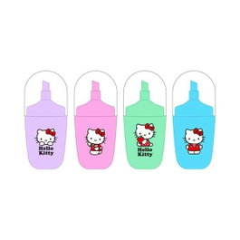 Safta Set de 4 Marqueurs Fluorescents Hello Kitty