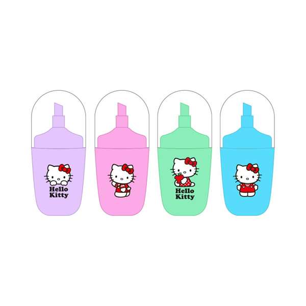 Safta Set de 4 Marqueurs Fluorescents Hello Kitty Safta Set de 4 Marqueurs Fluorescents Hello Kitty