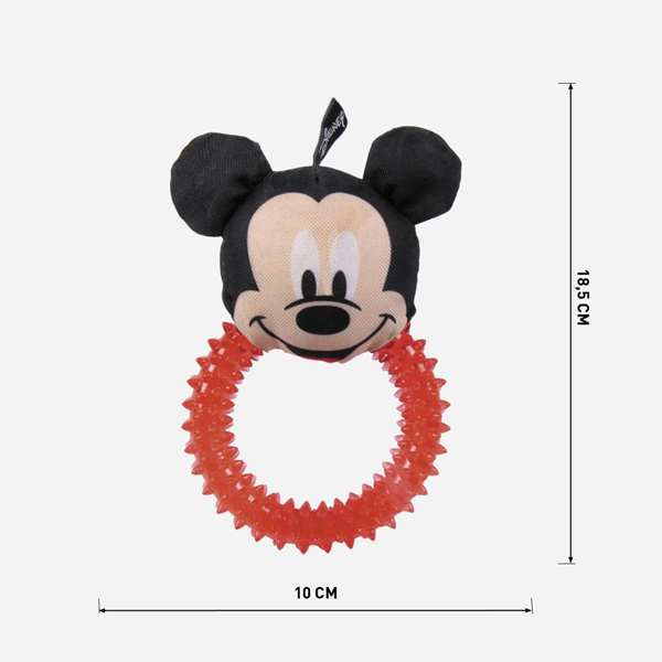 Mickey Jouet à mâcher pour chien en caoutchouc - Dimensions : 10.0 x 20.0 x 7.0 cm - À partir de 3 ans - Rouge - Cerdá