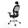 Piqueras y Crespo Chaise de Bureau avec Appui-tête Jorquera 3D086N1 Noir