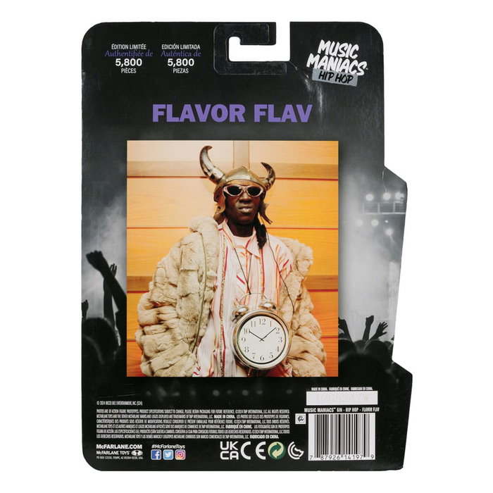 McFarlane Toys Music Maniacs Hip Hop Flavor Flav - Figurine 16 cm McFarlane Toys Music Maniacs Hip Hop Flavor Flav - Figurine 16 cm