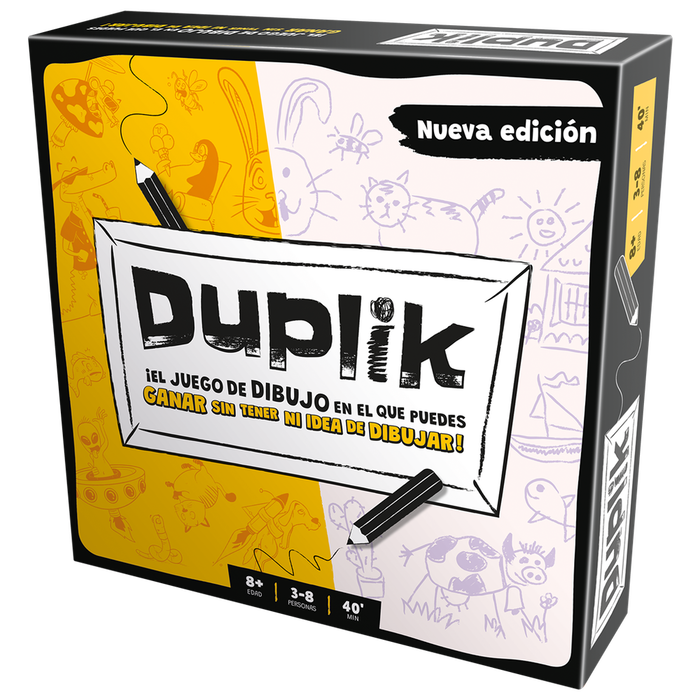 Asmodee ZYGDUP0101ES Jeu de Cartes Duplik – Jeu de dessin familial à partir de 8 ans, 3-8 joueurs, 40 minutes, en espagnol Asmodee ZYGDUP0101ES Jeu de Cartes Duplik – Jeu de dessin familial à partir de 8 ans, 3-8 joueurs, 40 minutes, en espagnol