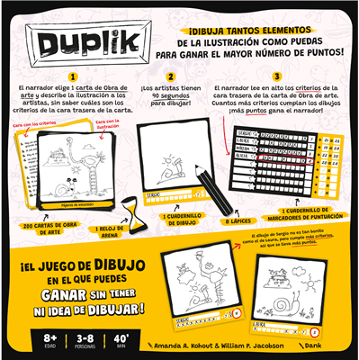 Asmodee ZYGDUP0101ES Jeu de Cartes Duplik – Jeu de dessin familial à partir de 8 ans, 3-8 joueurs, 40 minutes, en espagnol Asmodee ZYGDUP0101ES Jeu de Cartes Duplik – Jeu de dessin familial à partir de 8 ans, 3-8 joueurs, 40 minutes, en espagnol
