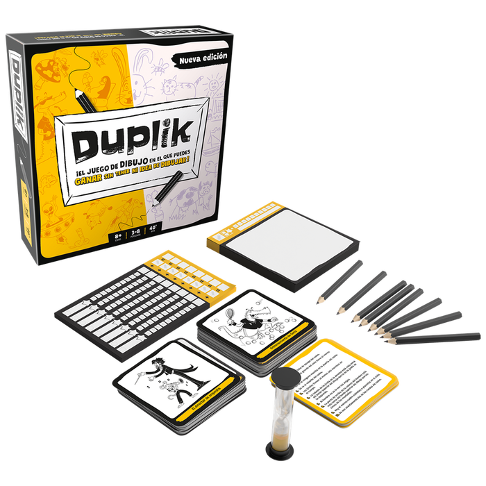 Asmodee ZYGDUP0101ES Jeu de Cartes Duplik – Jeu de dessin familial à partir de 8 ans, 3-8 joueurs, 40 minutes, en espagnol Asmodee ZYGDUP0101ES Jeu de Cartes Duplik – Jeu de dessin familial à partir de 8 ans, 3-8 joueurs, 40 minutes, en espagnol