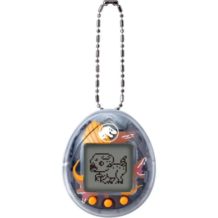 Bandai Tamagotchi Nano - Edition Jurassic World Spinosaurus Marron - Jeu Electronique de Soin de Dinosaures avec Mini-jeux - NT90997