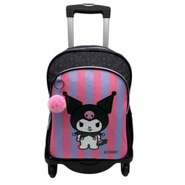 Toybags Ensemble Sac à Dos Kuromi Double Compartiment et Chariot Noir T963