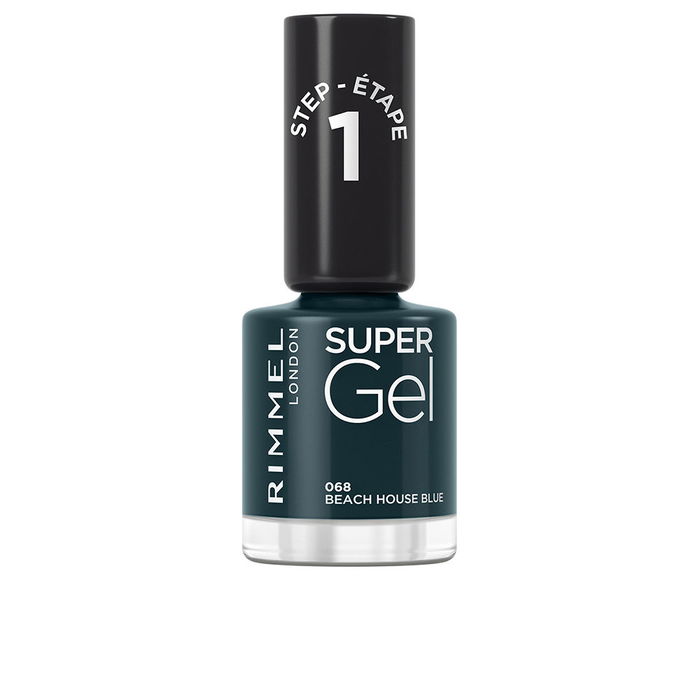 Rimmel London Vernis à ongles SUPER GEL #068-bleu maison de plage Finition Gel 12 ml Rimmel London Vernis à ongles SUPER GEL #068-bleu maison de plage Finition Gel 12 ml