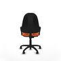 PIQUERAS Y CRESPO Chaise de bureau Algarra, tissu orange, accoudoirs fixes