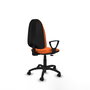 PIQUERAS Y CRESPO Chaise de bureau Algarra, tissu orange, accoudoirs fixes