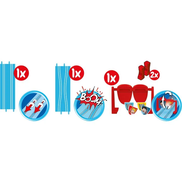 Carrera First - Pack d'extension one fits all - Sections de rails supplémentaires - Jeu de circuit - Dès 3 ans