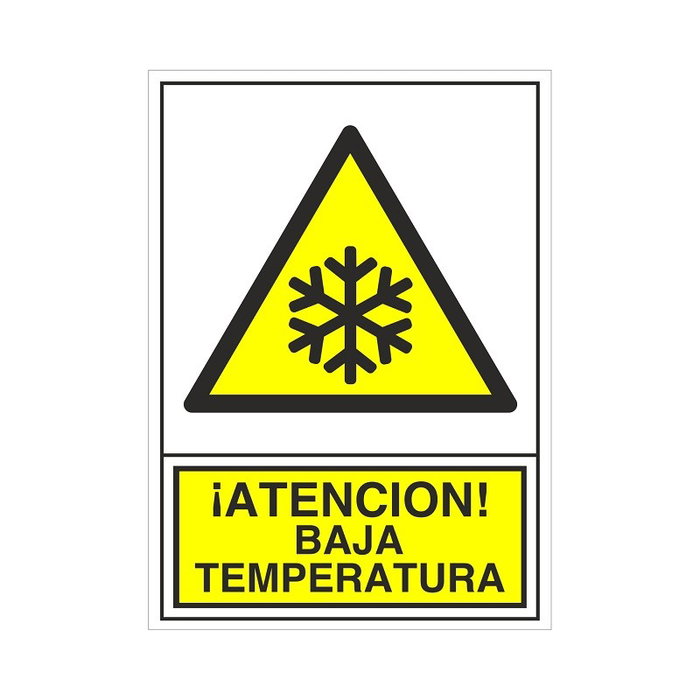 DUVER Señal 375 Plast.420X297 Panneau Signalétique Attention Baja Temperatura Adhésif DUVER Señal 375 Plast.420X297 Panneau Signalétique Attention Baja Temperatura Adhésif